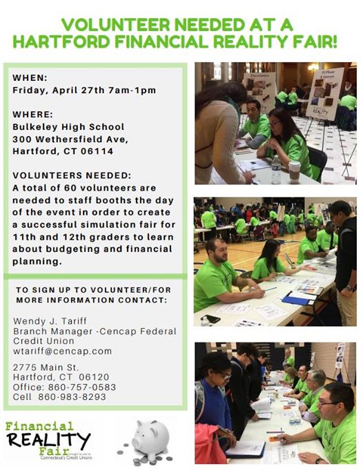 UConnEngaged's tweet photo. Don’t miss next week: Volunteers Needed - Financial Reality Fair
https://t.co/XfRVn9E6kO 
#UConnEngaged #Event https://t.co/gFrtCWiBJr