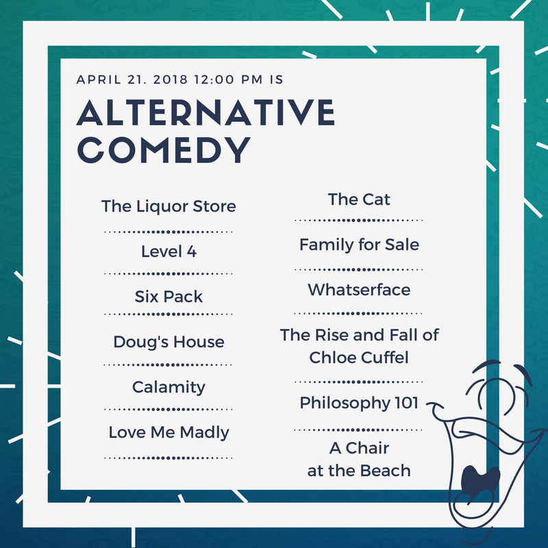 HwdComedySF's tweet photo. Starting it off with the ALTERNATIVE COMEDY block! Get your funny on! #HCSFF18 https://t.co/CXidCnbUr1 https://t.co/tir0bPpZ2f