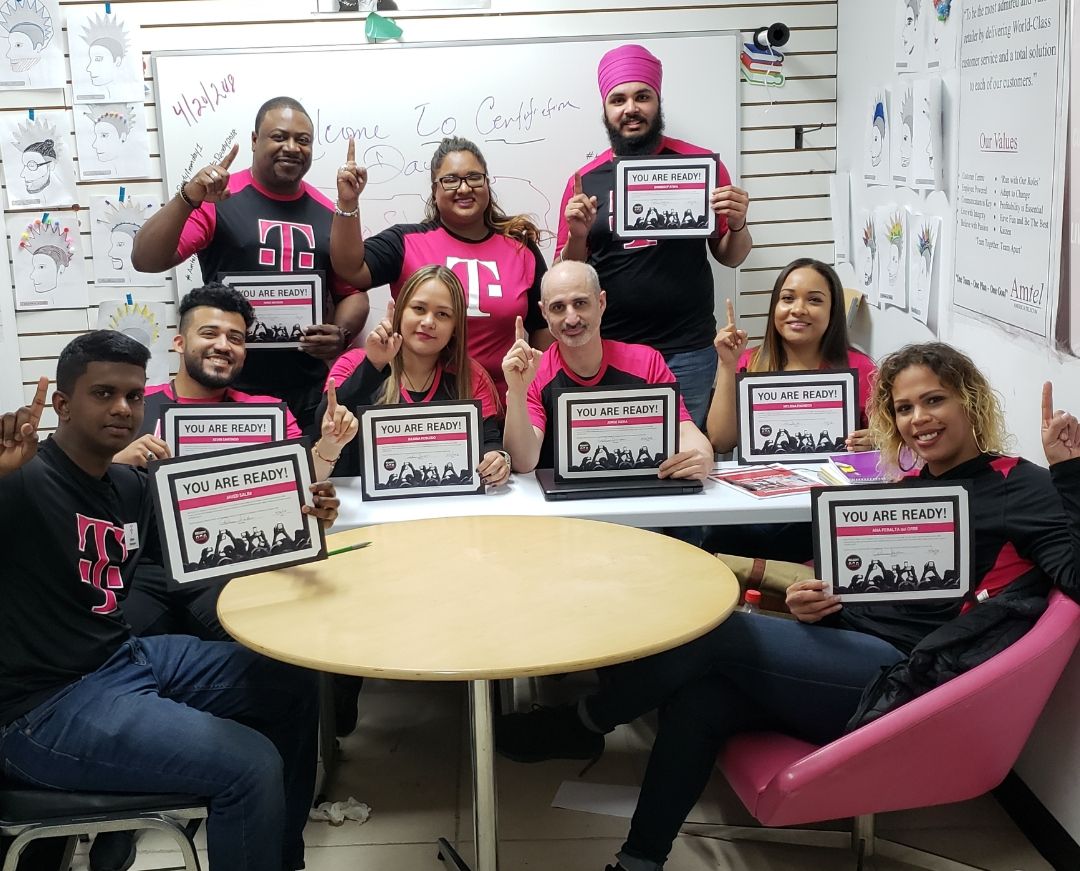 BridglallRebeca's tweet photo. My new hire class, so proud of each one of them βοΈππͺπ₯ #ready2018 #teammagenta #amtelne @wendyfalko13 @myamtel @ch0078 https://t.co/ITsvhxH0zT