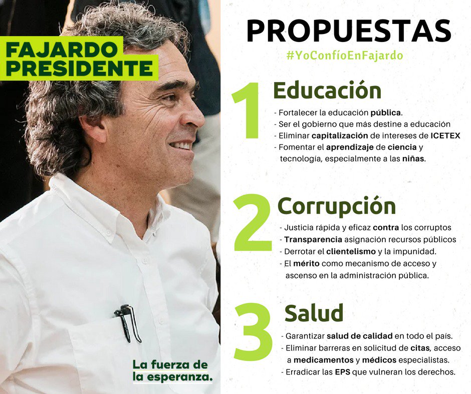 santiago_apraez's tweet photo. Nada en esta vida es imposible, excepto las promesas de duque, petro y lleras, seamos coherentes con lo que vemos en redes, seamos realistas, ya se demostró que fajardo es el candidato que dice mas la verdad, y si sabe gobernar, el si es decente. #UnPresidenteProfesor https://t.co/78U4FZXKGG