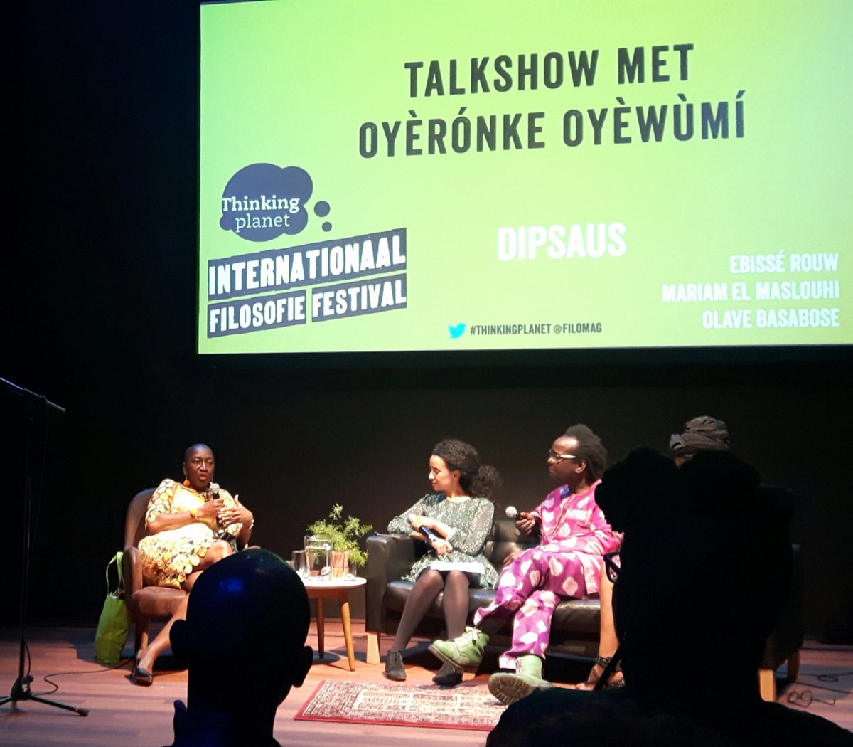 biancajg's tweet photo. In conversation with Oyèrónke Oyėwùmí. About gender fluidity, politically black, feminism.
This gave me a lot to think about. @DipsausPodcast #ThinkingPlanet https://t.co/WaX6XmGigf