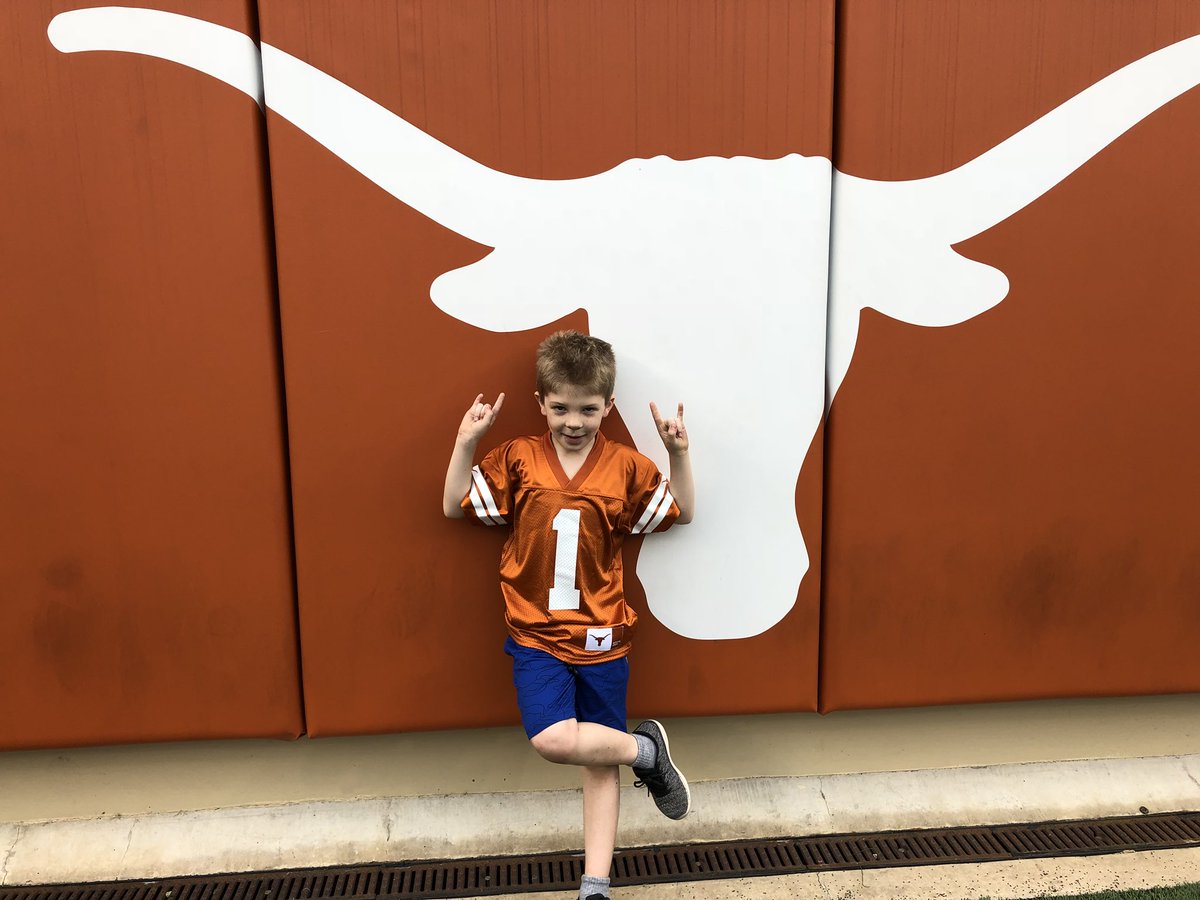 stump1865's tweet photo. First football game EVER! None better! Hook ‘em! #ThisIsTexas https://t.co/EKG43uIxjf