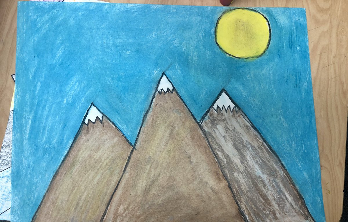 MsWiningArt's tweet photo. Simplistic study of landscape and art history lesson in 5th grade @DiemerEagles512 https://t.co/wUmxuKtbTE