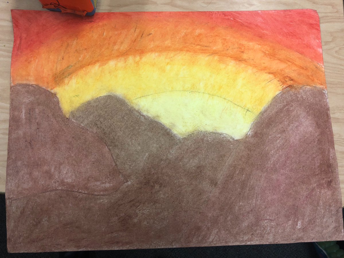 MsWiningArt's tweet photo. Simplistic study of landscape and art history lesson in 5th grade @DiemerEagles512 https://t.co/wUmxuKtbTE