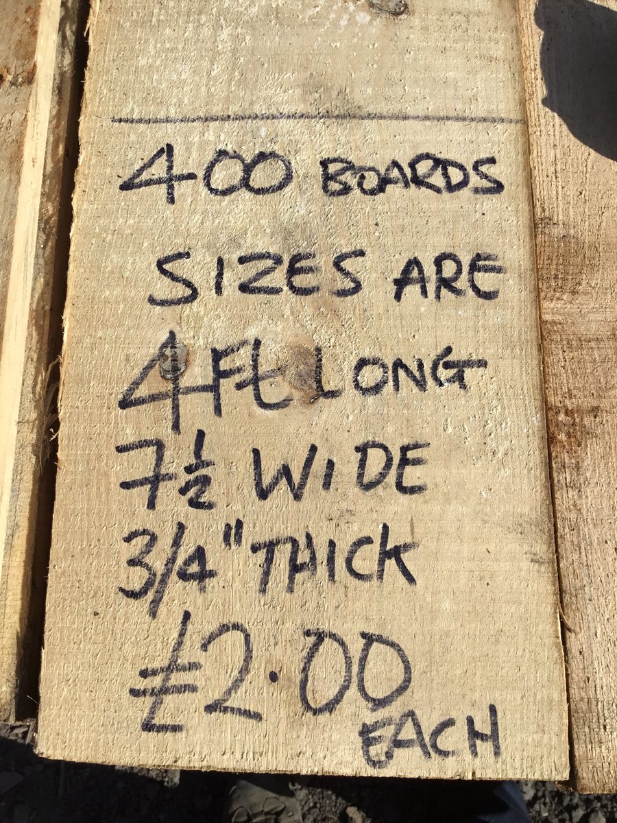 ReclaimedLpool's tweet photo. Timber pine boards.
Sizes are 4ft long
3/4" thick x 7 1/2” wide
Priced at £2.00 per board
I have got 400 boards
I will do a deal on the lot.
Call me on 07341 773555.
Trade also welcome.
reclaimedtimberliverpool #upcycle #usedtimber #furniture #recycle #liverpool #pineboards https://t.co/iA3z7IBmDT
