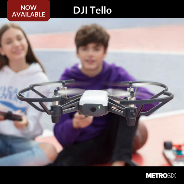 metrosix's tweet photo. NOW AVAILABLE: DJI Tello drone for kids and adults $132 only. Buy now >> https://t.co/pO0lNg4G0b #dji #tello #drone https://t.co/7RQfMjpvU2