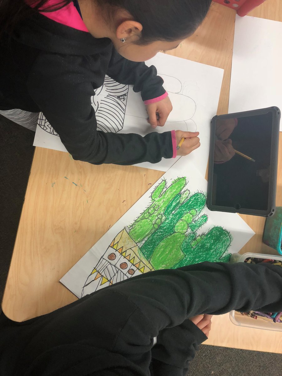 MsWiningArt's tweet photo. 5th grade artists creating one of a kind cactus drawings. https://t.co/IH6Wcn9YtN