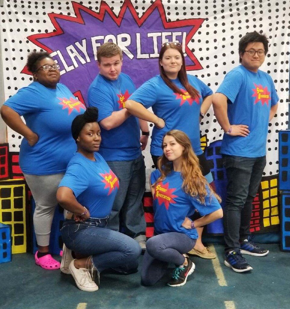 Fredonia_SA's tweet photo. Up, up, and away with cancer! Some of our members joining the fight at tonight’s Relay for Life.

#FightLikeABlueDevil https://t.co/vkWBRg6bPp