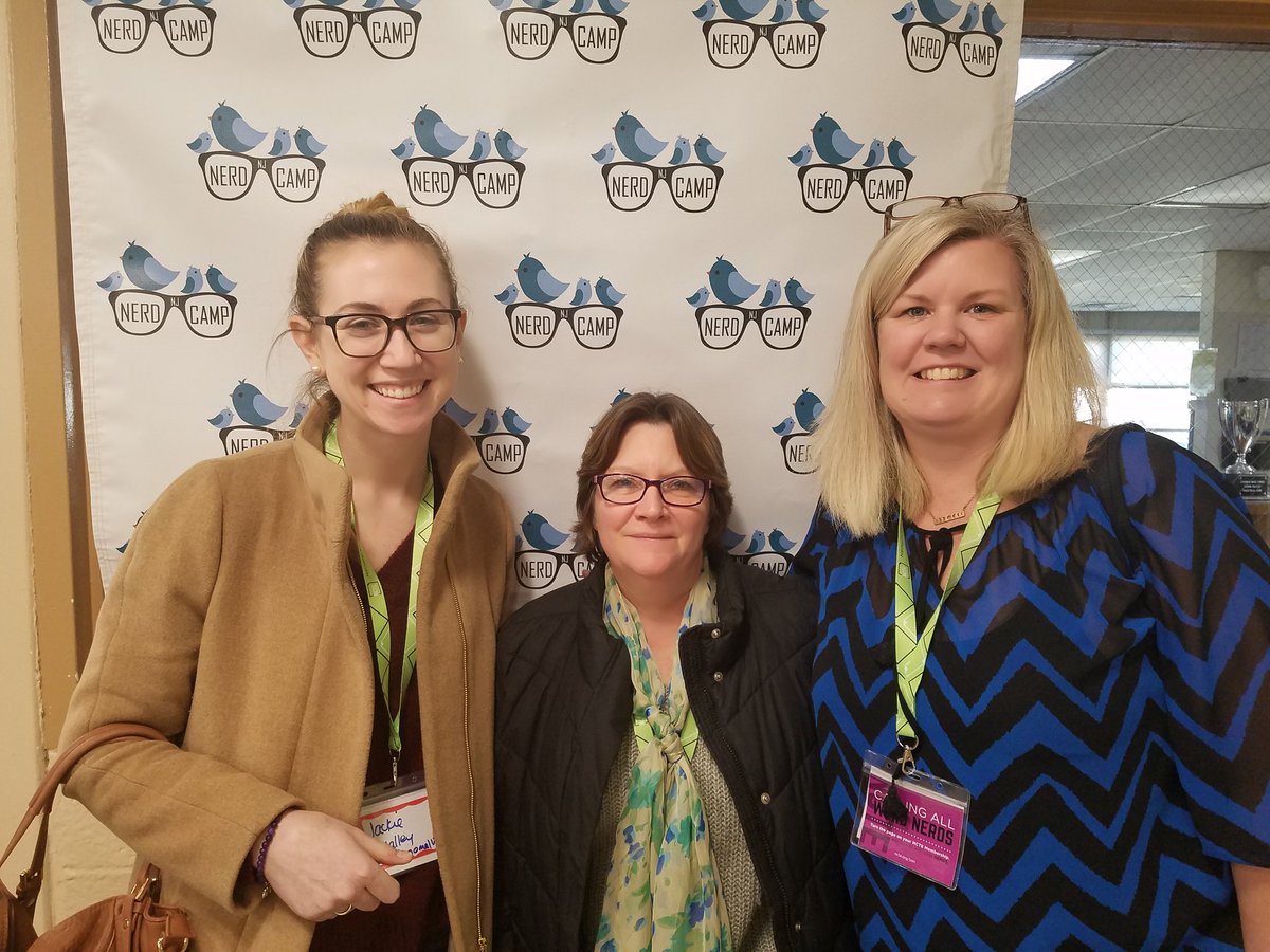 MrsJMajewski's tweet photo. RMS Language Arts teachers enjoying #nErDcampnj with @JacquelynOMall2 @dbelli1212. What a great day! #RandolphSchools https://t.co/FJN9BsyxNQ
