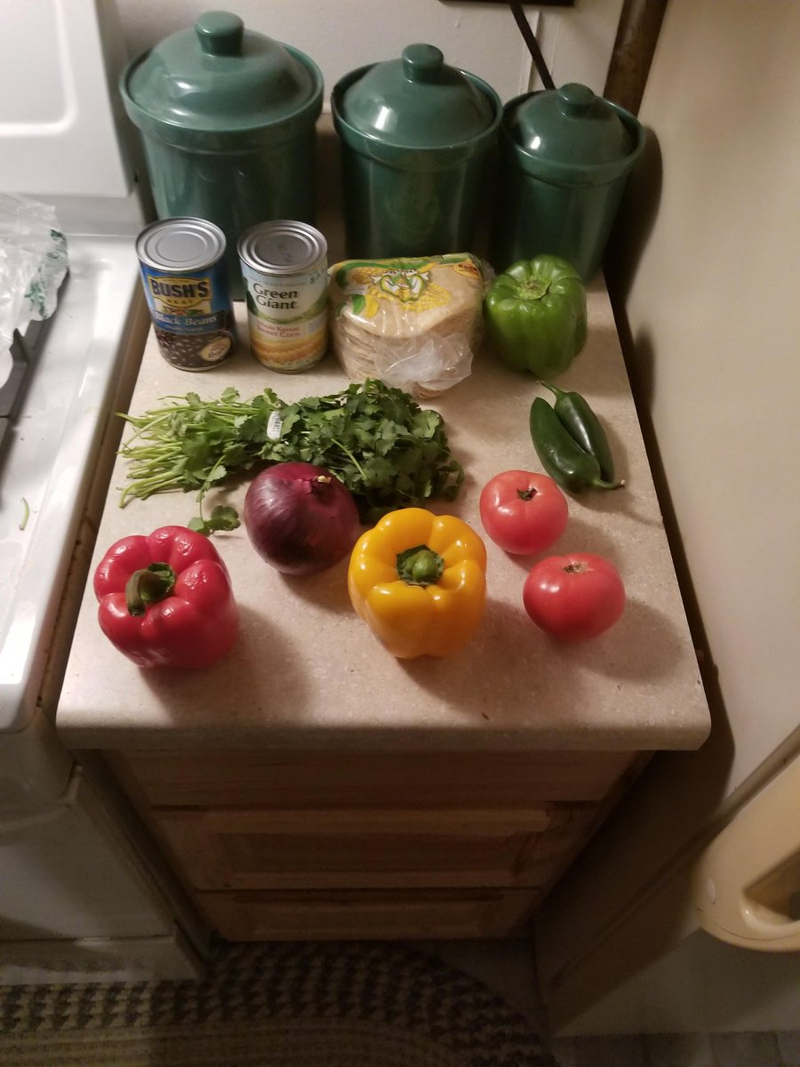 teonious's tweet image. The basic ingredients for a black bean corn salsa!