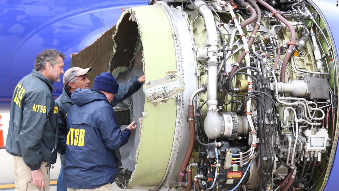 CNN's tweet photo. US, European aviation authorities order inspections after fatal Southwest engine failure https://t.co/WhnhZ3bRy0 https://t.co/6tMpsAu8s8