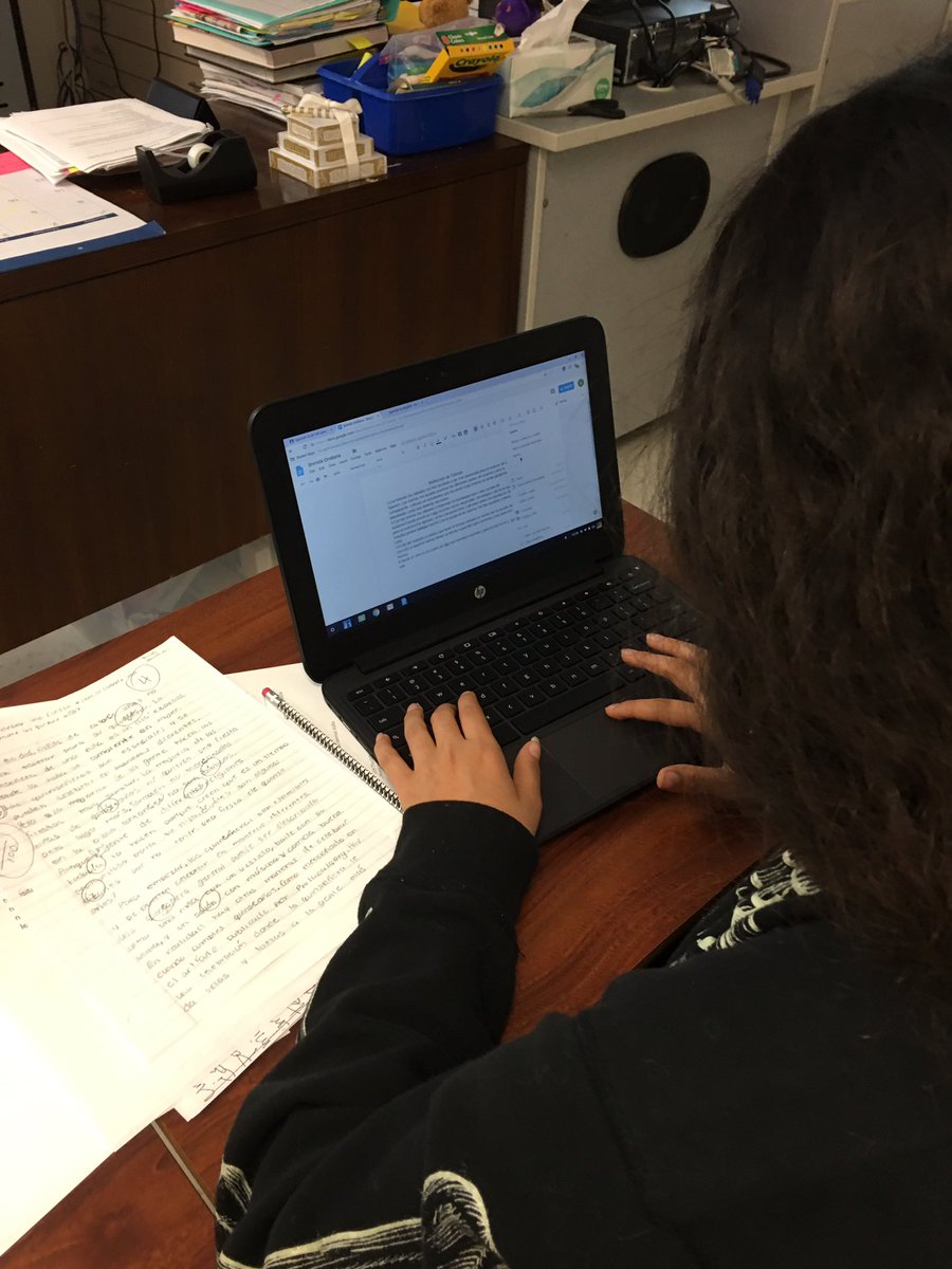 ceciliamewa's tweet photo. Reflection essay, closing task it was kind of a quick write using google docs #APSpanish #SaturdayTutorials #integratingTechnology #engagingstudents #AVIDhelps @ortagisd @vero7956 @AVIDjeanie @BusseyAVID @Bussey_Owlets @DigitalGISD https://t.co/0krynPWyZU