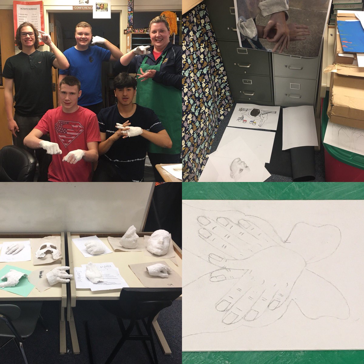 LizaWeaverASL's tweet photo. ASL classes gettin’ their art on! Love seeing the creativity! #iconicart #deviaart #asl #betigers #artapalooza https://t.co/xfr3R23Bs3