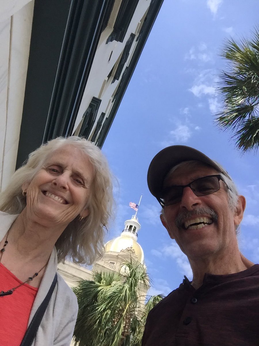 drehova3000's tweet photo. Day 9 brings us to Savannah and the golden dome of City Hall at the Riverfront. Charming city filled with old southern architecture and traditions. Great crab cakes at #Belfords https://t.co/igTLQrOdSP