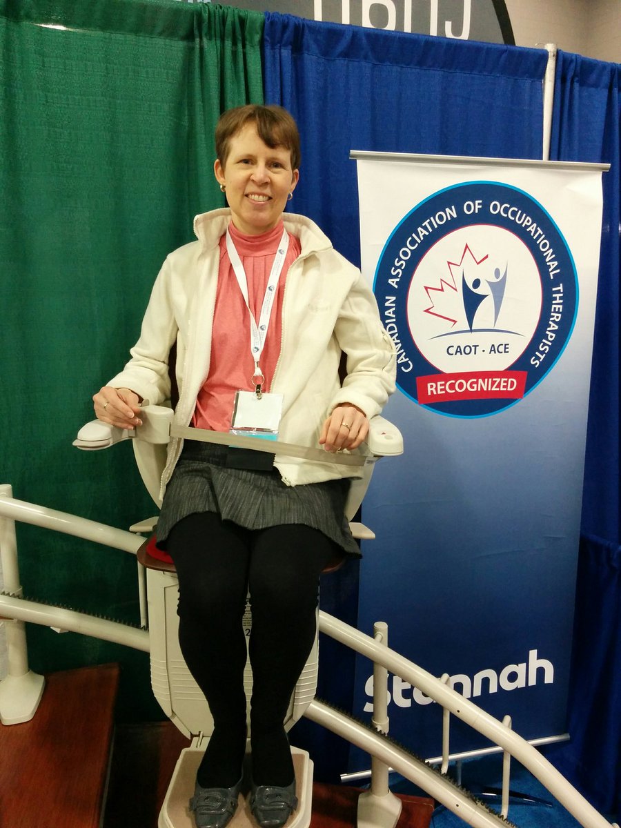 JulieLapointe11's tweet photo. @caot_ace is proud of the partnership developped with Stannah with the product recognition program and present at the #AOTA18 https://t.co/R2xhX6ADhP