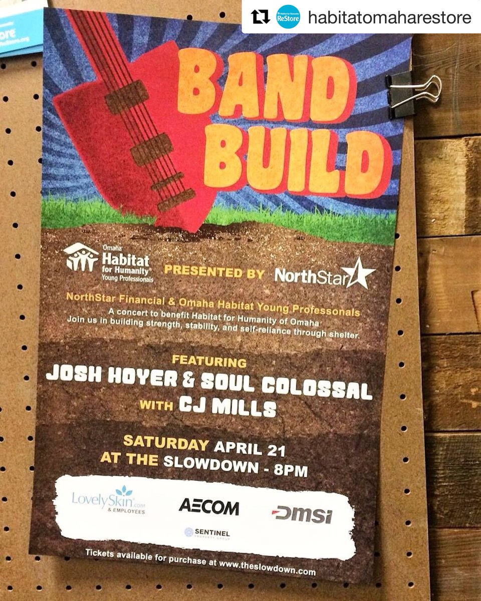 HabitatOmahaYP's tweet photo. Less than 6️⃣ hours to go!!! Be there or be ⏹!! #BandBuild2018 #habitat402 #repost https://t.co/ZJ7UoyRlZF