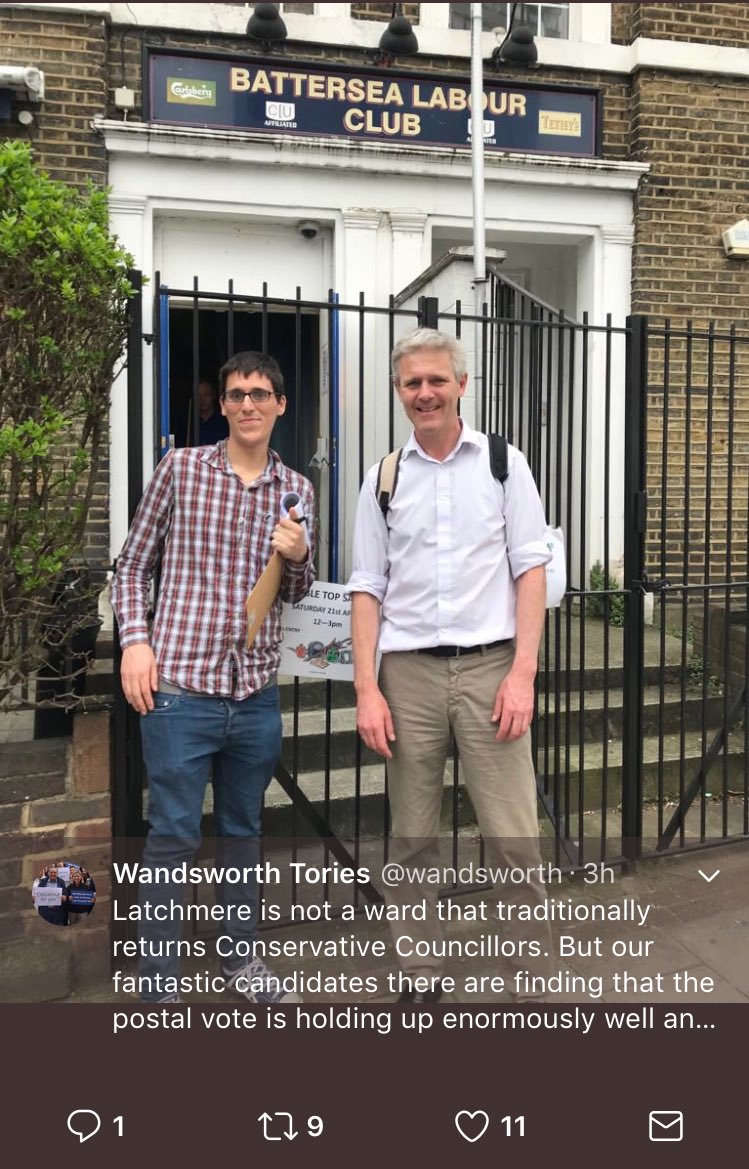 TootingLabour's tweet photo. This week, Peter Bingle, a Senior Wandsworth Tory quit Twitter after it emerged he had posted some very nasty tweets attacking the Muslim community and black Labour MPs. 

Today, Wandsworth Tories endorsed one of their candidates with horribly homophobic views. https://t.co/OrgjBukb63