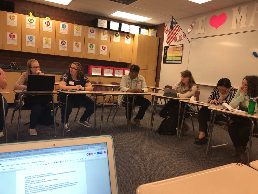 UTValleyEdCamp's tweet photo. Teachers learning how to make the first day of school great! “Kids don’t care how much you know, unless they know how much you care” #UTValleyEdCamp https://t.co/M1SnYqJQdA