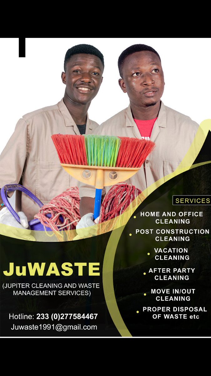 iamfrancois1's tweet image. Contact JuWASTE for your homes, offices and all forms of cleaning #wecleanbest