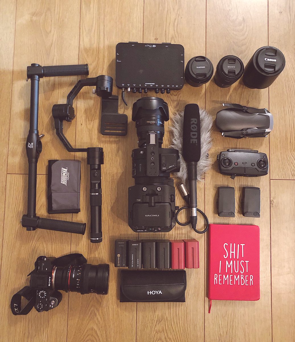 Jody_Cusack's tweet image. Saturday evening kit prep ready for a little personal project tomorrow... 
-
-
-
#SonyFS700 #Odyssey7Q+ #DJIMavicAir #SonyA7Sii #ZhiyunCrane