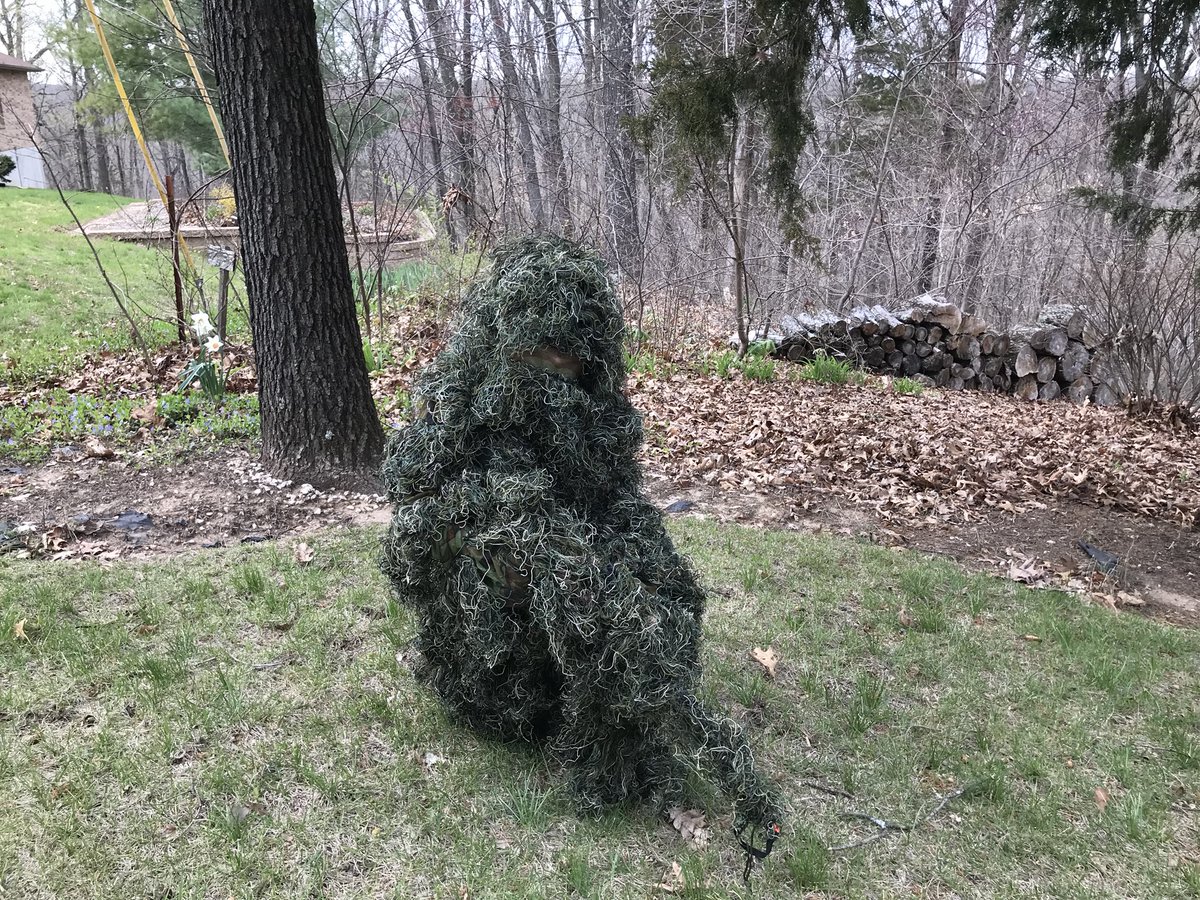 SchnableK's tweet image. Ghillie Suit fun..... Can you see me?