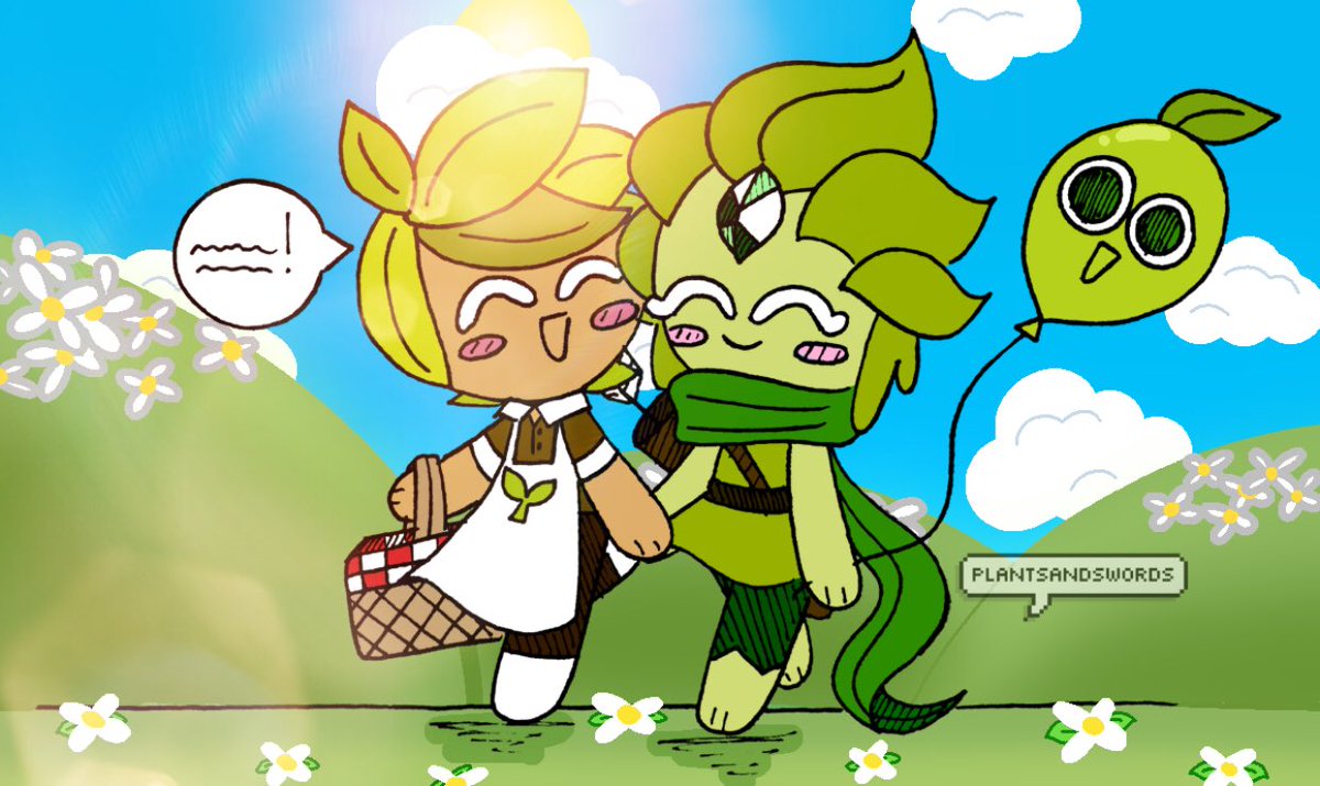 PlantsAndSwords's tweet photo. Going on a picnic
#cookierun #쿠키런 #windarchercookie #herbcookie #archerb https://t.co/iqw8GGcNpk