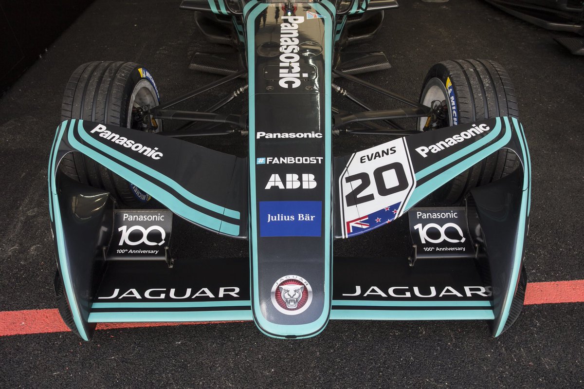 JaguarRacing's tweet photo. Congrats to our Title Partner and friends at #Panasonic for 100 years of business. The future is electric ⚡#JaguarElectrifies #ITYPE2 https://t.co/MetyaHRs7d