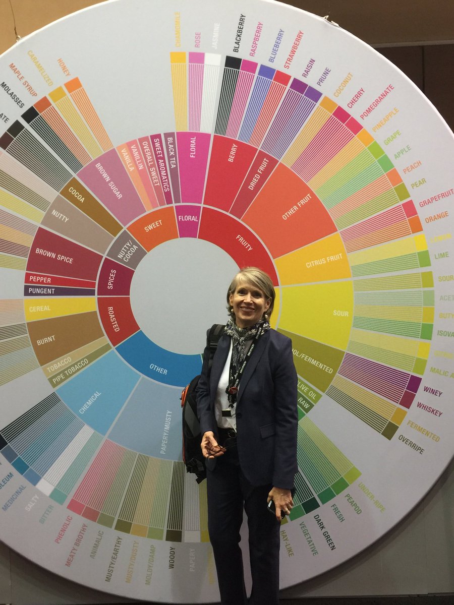 VictoriaLynden's tweet photo. Piper Jones @KohanaCoffee  SCA Seattle enjoying the new SCA coffee flavor wheel and all the possibilities of R&amp;D profiles for 2018. https://t.co/63uWp1RJri