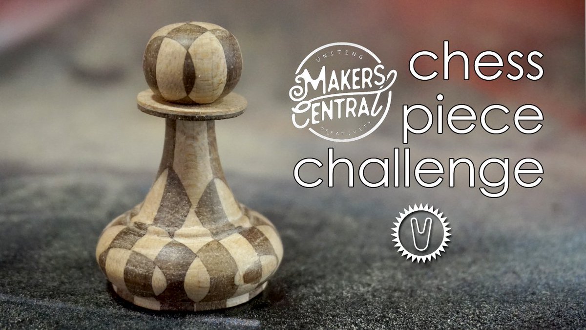 Pricklysauce's tweet photo. #makerscantral chess piece challenge finished! My contribution made on a bandsaw is ready for the chess set to be auctioned for charity at the show. watch it being made https://t.co/Tee78IKbh3 #chess  #challenge #maker #uk #YouTube #project #cool #stoked #show #nec #woodturning https://t.co/DLi114a330