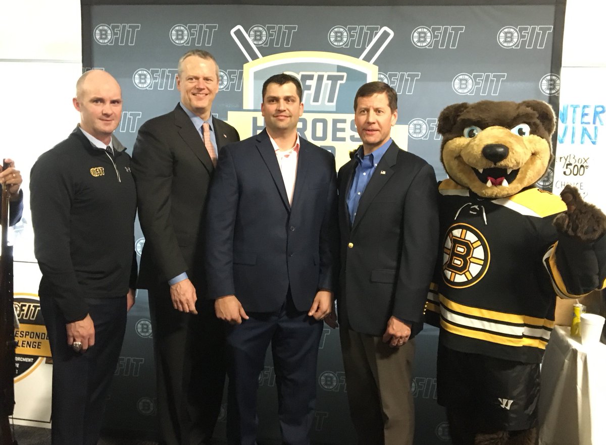 NHLBruins's tweet image. Over 50 teams comprised of first responders and military personnel are participating in the Second Annual BFit Heroes Cup, pres. by @nationalgridus, this weekend in Marlborough.