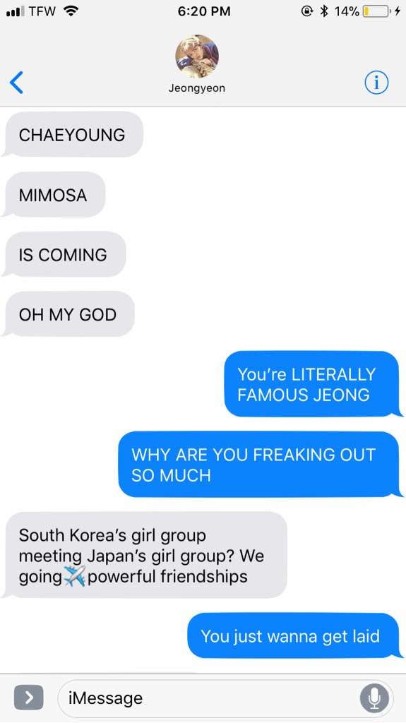 Chaeyoung and Jeongyeon text