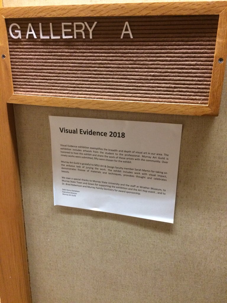 DrMelShemberger's tweet photo. My photo, “Dangling Loops,” at the Visual Evidence juried exhibit, housed in the Wrather Museum, Gallery A. Fantastic pieces in this year’s series! Always an honor when one of my pieces is selected. #MurrayArtGuild #photographylovers https://t.co/SUiYQXxXVl