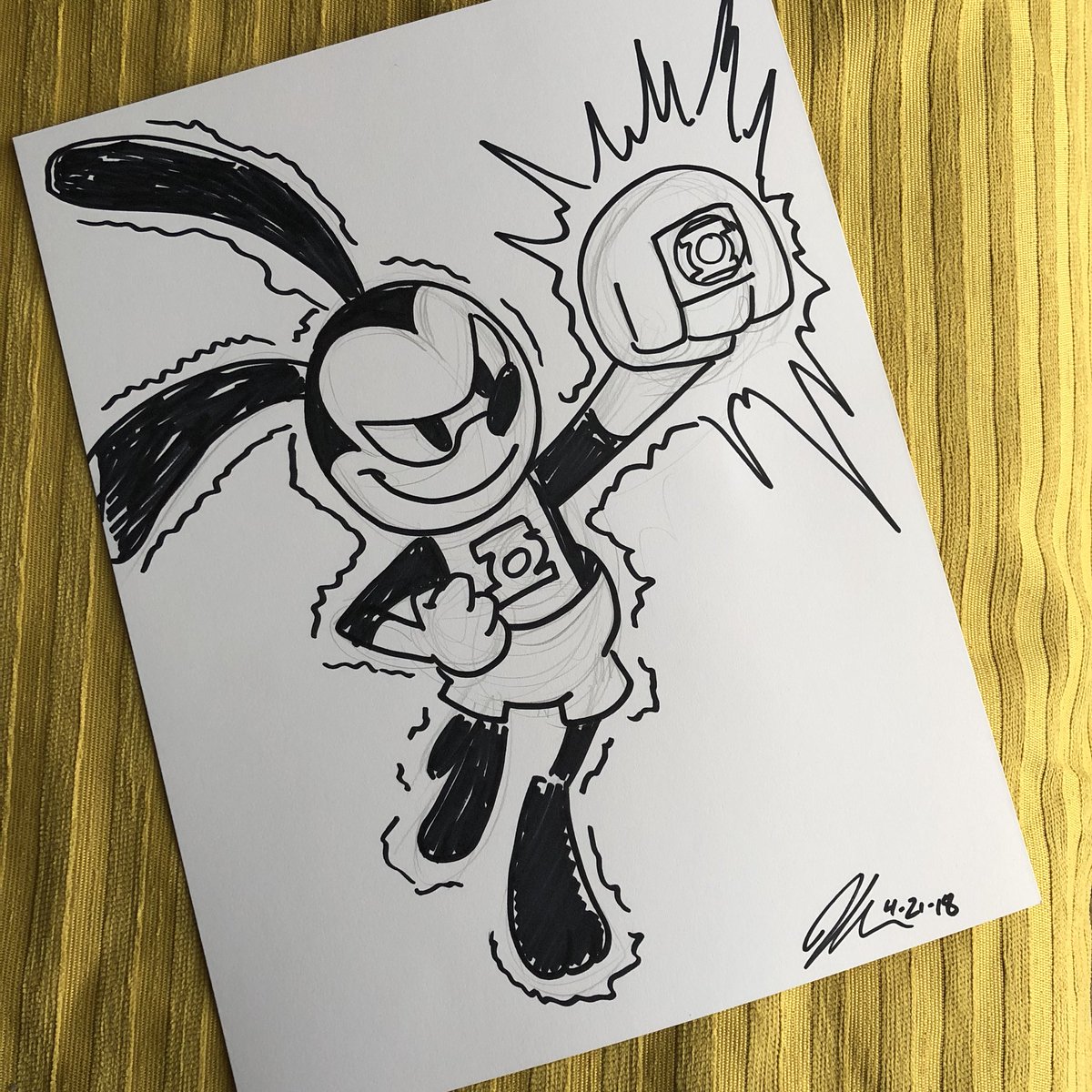 DisneyDistilled's tweet photo. Awesome art by @benbettercomic Oswald the Lucky Lantern! #sandiegocomicfest2018 https://t.co/gVCQb4Qw8H