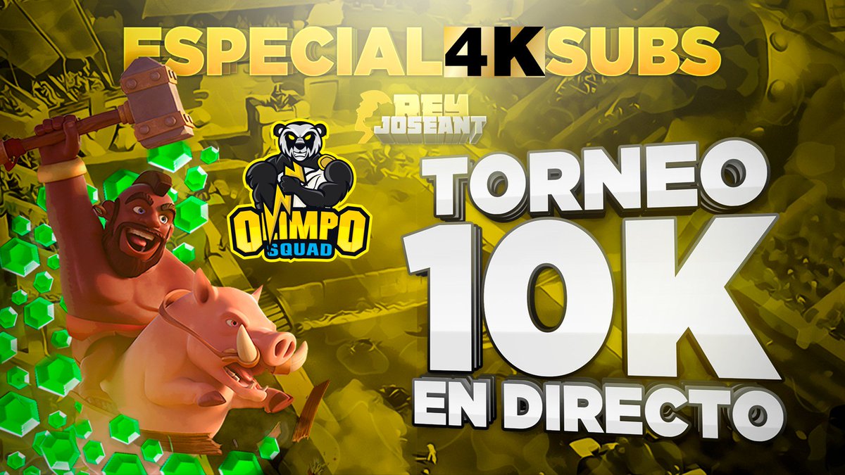 HOY 9PM 🇵🇪🇨🇴🇲🇽/ 11PM 🇦🇷🇺🇾/ 4AM 🇪🇸
ESPECIAL PARA LLEGAR A LOS 4000 SUBS!
GRAN TORNEO DE 10,000 GEMAS (2000 PERSONAS) EN DIRECTO!
📺<a href="/reyjoseant/">reyjoseant</a> 
RT y difusión máxima se agradecen, los espero!
youtube.com/c/reyjoseant/l…