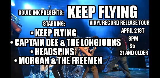 headspinsrock's tweet photo. 2NITE! 4/18 #Bloomington #Headspins rolls to #SquidInk in Blo/No to rawk w #CaptDeeAndTheLongJohns &amp; #MorganAndTheFreemen BYO/21+/$5/8PM Deets: https://t.co/oxBspTLFzS #punk #livemusic #punkshow #BloNo #HeadspinsRock #SquidInkTattoo #SupportLocalMusic #LocalMusic #music #chipunk https://t.co/K0I38hhymh