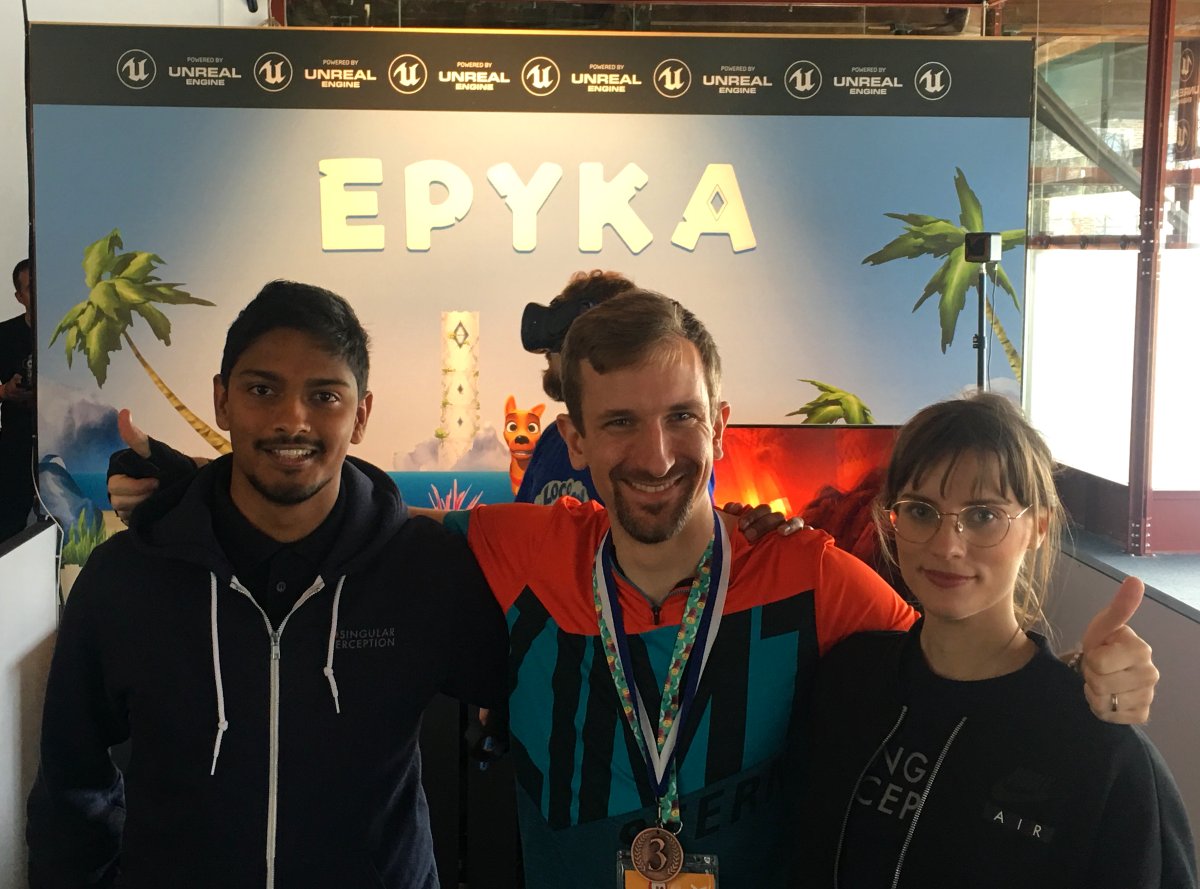 Zimtok5's tweet image. Played an early and unoptimised build of Epyka, which showed promise mainly due to your sidekick; a bouncy dog, and how much emotional depth lifted from the story as a result.  Adding smooth loco, increasing the pace, with a bit more wow; it could be a great title. @SingularVR