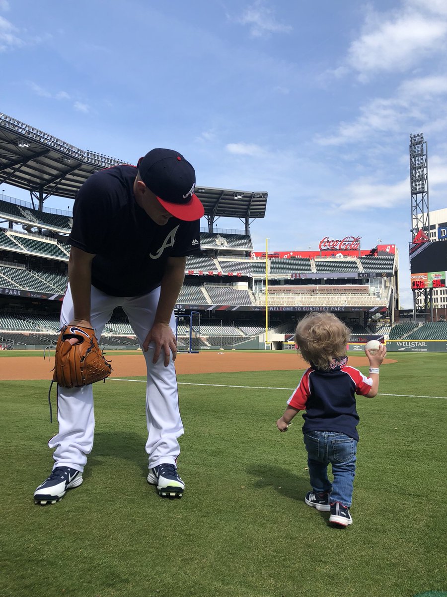 Atlanta Braves on X: Excited to welcome our buddy (and biggest fan!) Wyatt  to @SunTrustPark for his first baseball game! He made a few new friends at batting  practice 🤗 #ChopOn  /