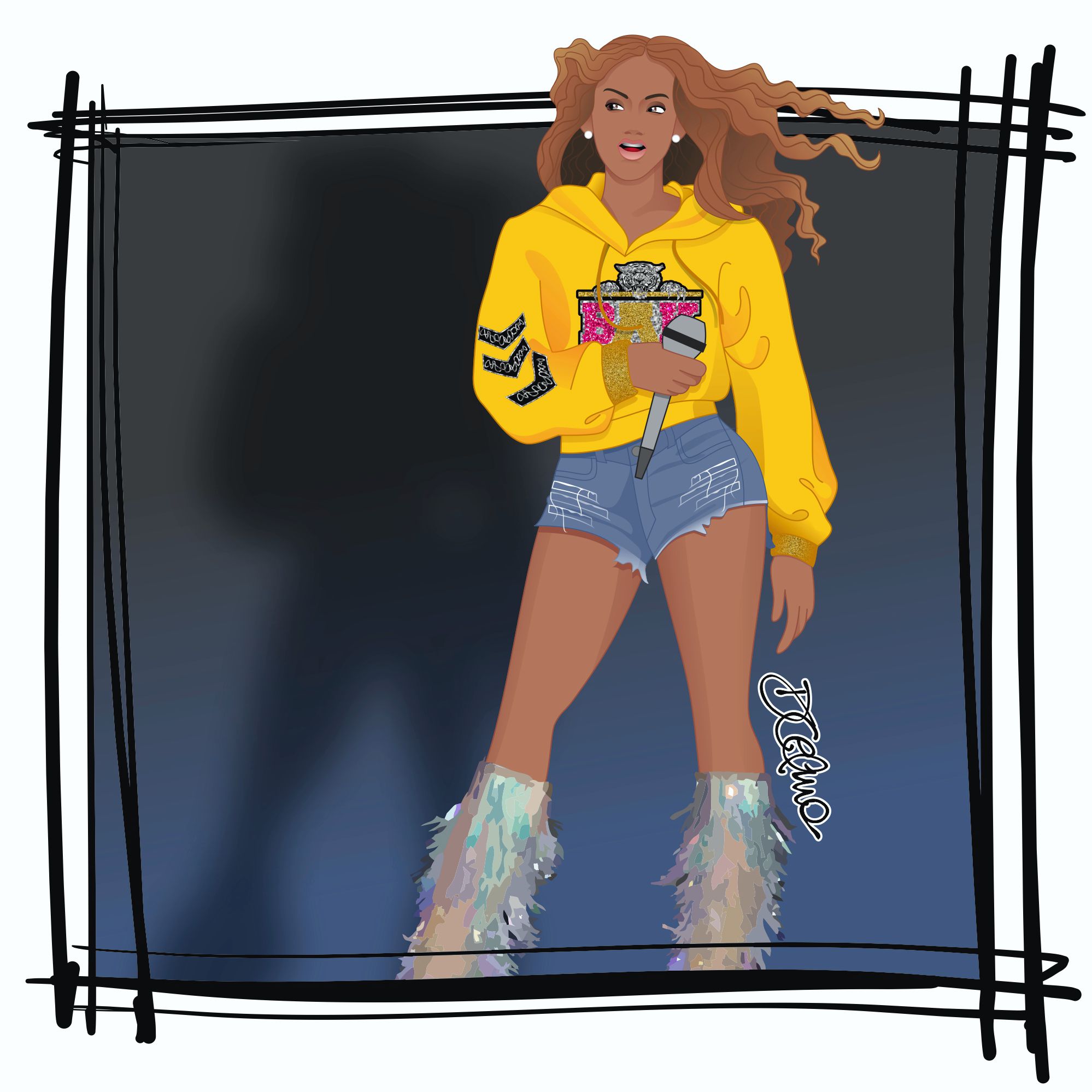 Beyonce Cartoon Drawing Beyoncé Artwork