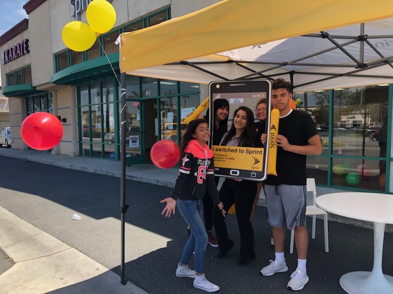 Marcela at Willow having a blast with her New customers to Sprint.