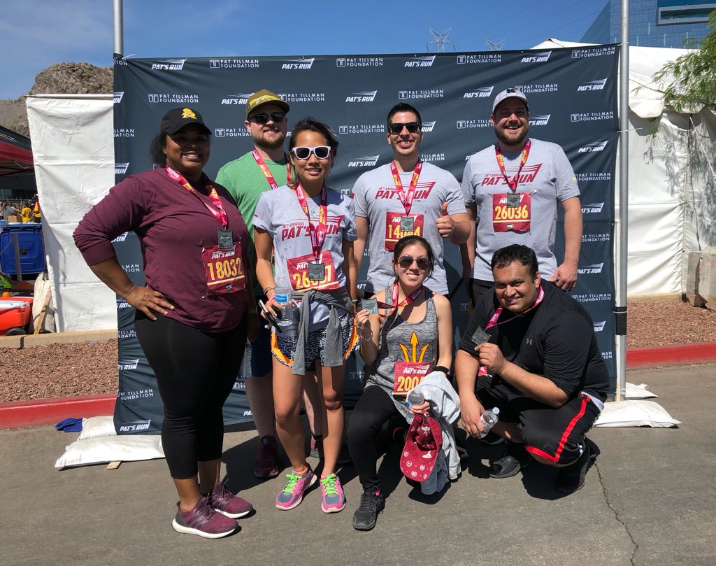 TianaMGoodman's tweet photo. My 1st Pat’s Run in the books! ❤️🇺🇸💙 #patsrun #patsrun2018 #gosundevils #wpcmbaclassof2019 https://t.co/vtwL5F4WT1
