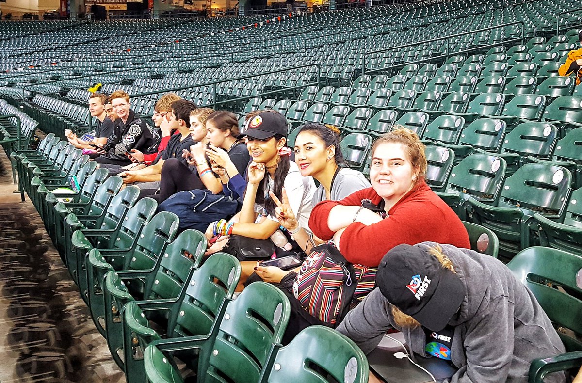 therealperrone's tweet photo. Hanging out at Minute Maid Park, waiting for the FIRST World Championship finals and closing ceremonies. @FTCViperBots #FIRSTChamp https://t.co/qyiPY1td8W
