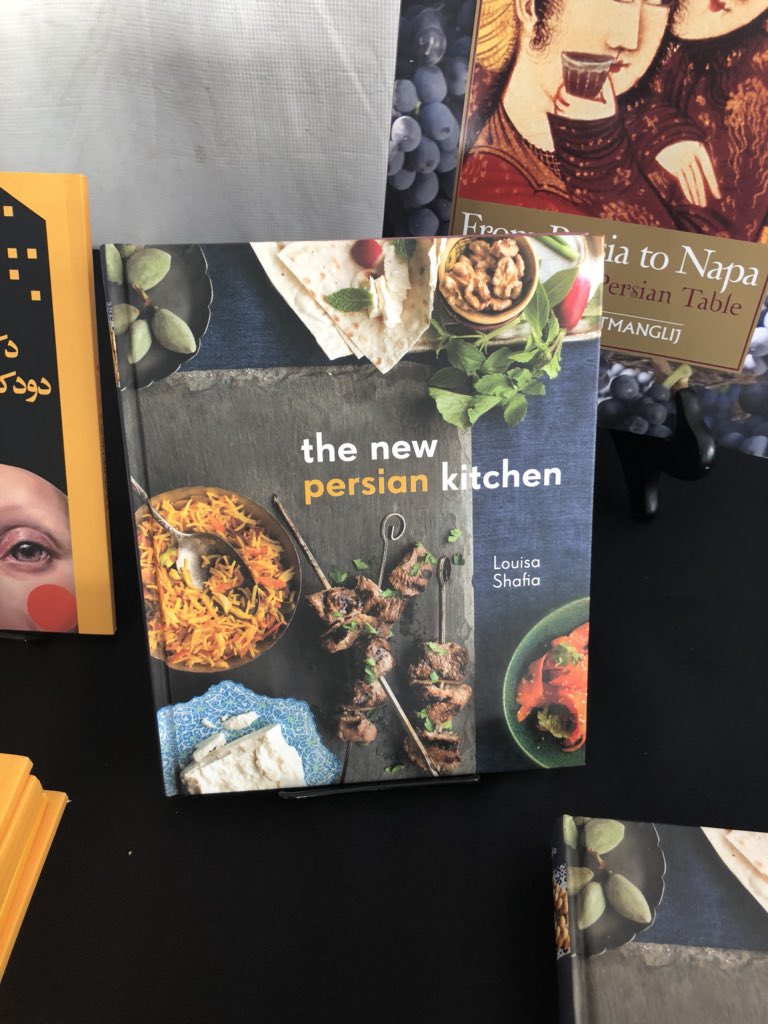KayhanLife's tweet photo. The #PersianCookbooks by @najmieh and @lucidfood at “Iran Through Books” At #usc @USC #bookfestival #bookfest #latimesfestivalofbooks @latimes @farhangfound #farhangfoundation #farhang #Booth951 https://t.co/MX9qSd8yk6