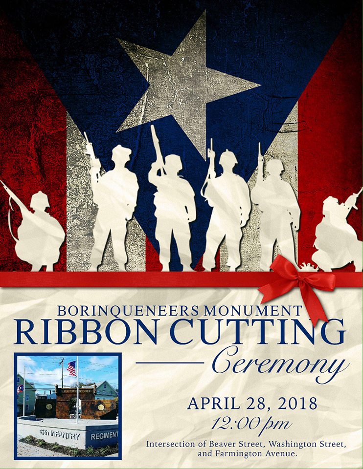 The New Britain, CT Borinqueneers Monument Ribbon-Cutting Ceremony will take place next Saturday, April 28th, 2018 at 12pm in New Britain, Connecticut.
The monument is located at the intersection of Beaver Street, Washington St, and Farmington Avenue. Great job to all involved!