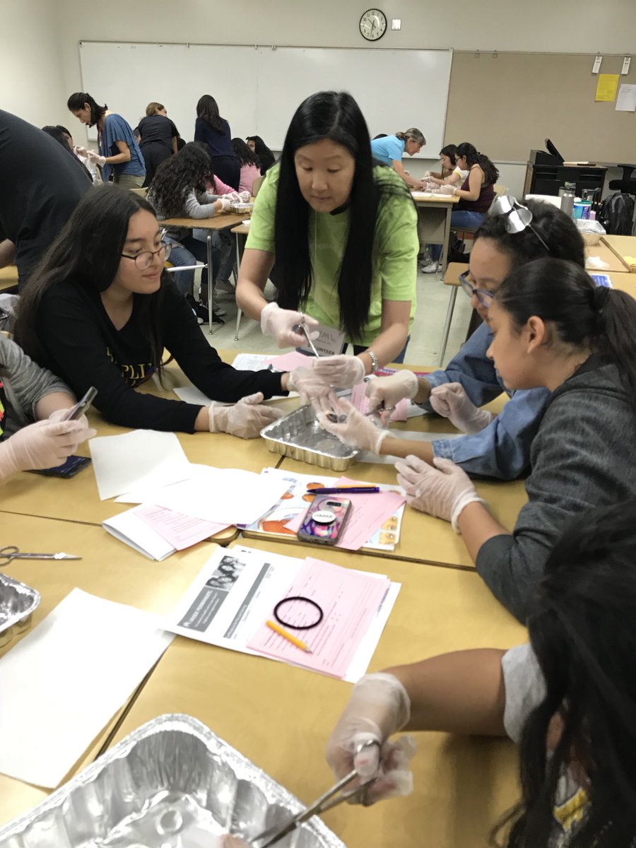 maz06's tweet photo. Kaiser Permanente physicians and staff host workshops at @AML_Conference with Dr. Consuelo Casillas and team providing hands-on eye and heart dissections, and Christina Buendia inspiring young Latinas to consider a career in health care. @KPSCALnews @one_kpla https://t.co/eNkxLi5RfS