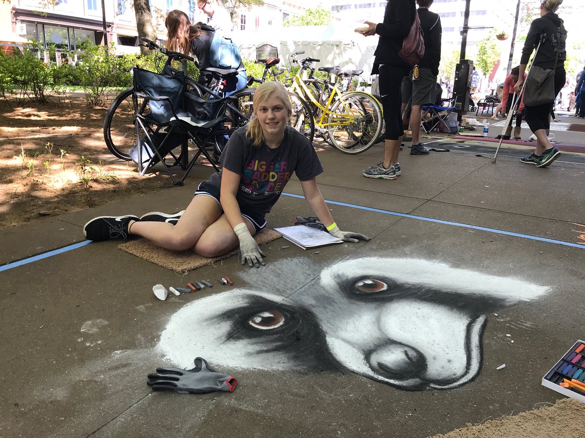 northmiddlestar's tweet photo. Our own Chloe Peterson did an amazing job at this year’s Chalk Walk! Visit her at booth #26! https://t.co/Sp5GDPOo7o