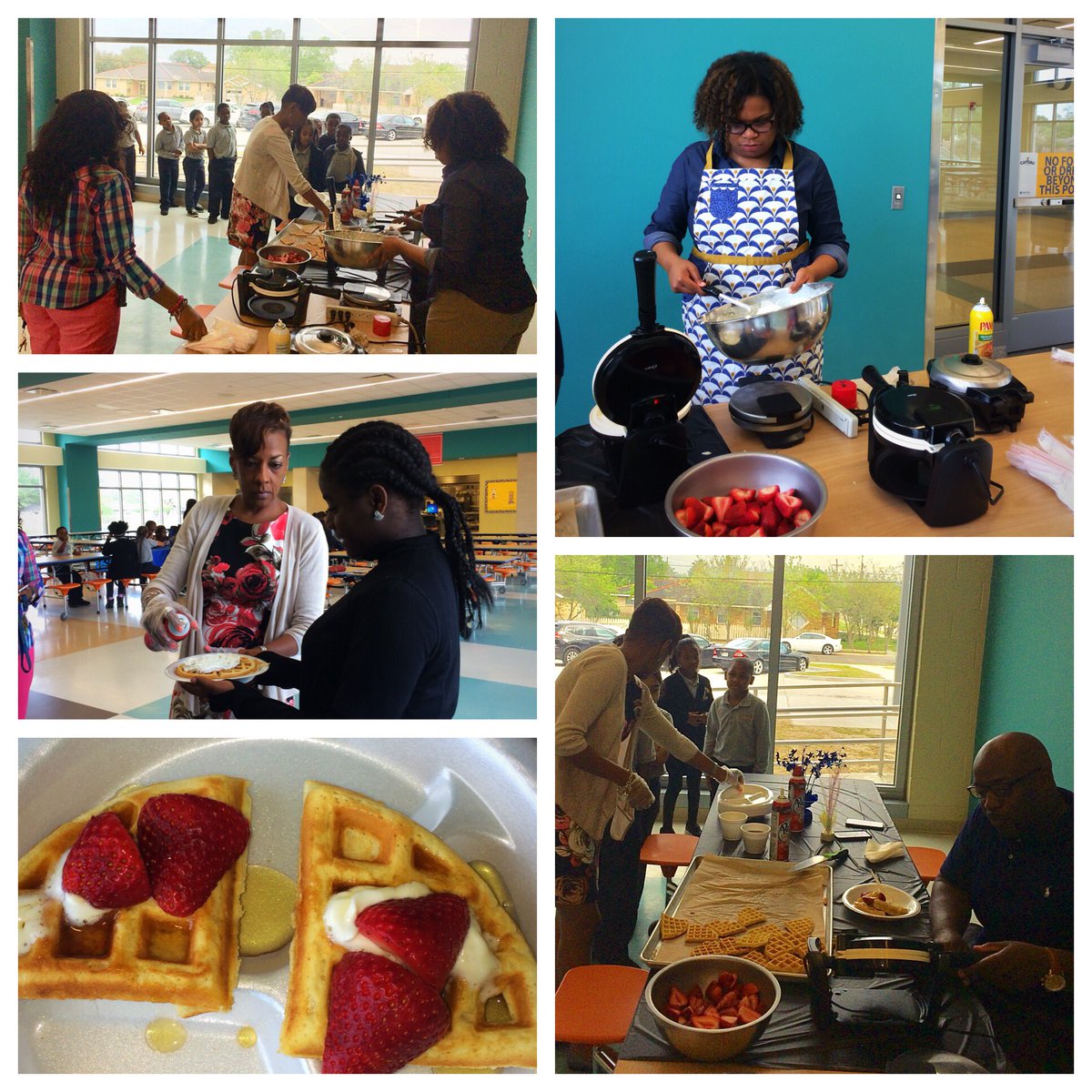 PrincipalGreen3's tweet photo. Celebrating Growth is always sweet especially when it’s done with our Capdau Scholars, Delicious Waffles &amp; Fresh Fruit. Our students are growing daily!!! #WeAreGentilly https://t.co/zw71zedyHl