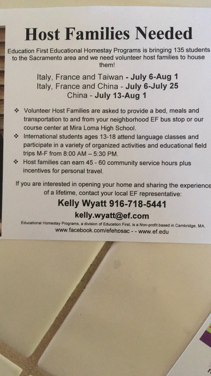 Arts4Students's tweet photo. @rcsdspanger Can you host an exchange student this summer? For every student hosted by a family who MENTIONS SPAMGER when signing up, Kelly Wyatt will donate $25 to Spanger. RT like crazy. Let's make some new friends (and some cash for the school!) https://t.co/92U1sZbUa2
