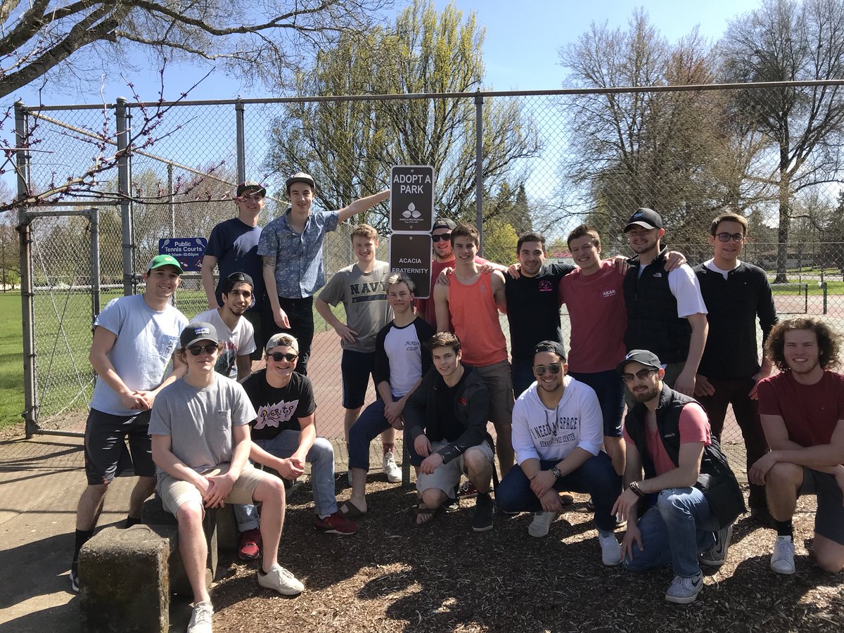 Cloverland Park is now (officially) Acacia Fraternity turf.