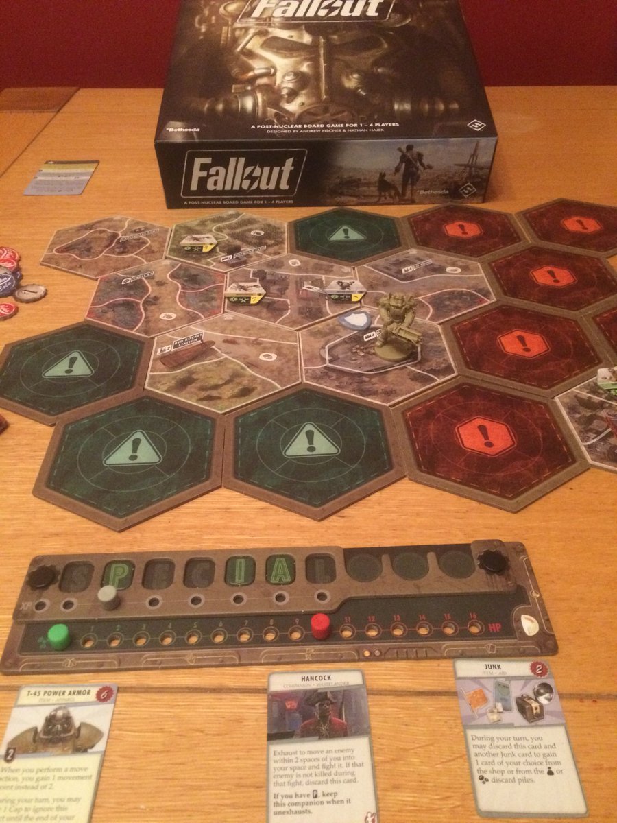 ageforheroes's tweet image. Had a few playthroughs of #Fallouttheboardgame by @FFGames 4 review. Loads going for it but defo a few bugs in the game. #boardgames #Fallout #tabletopgames @dumfriesgaming