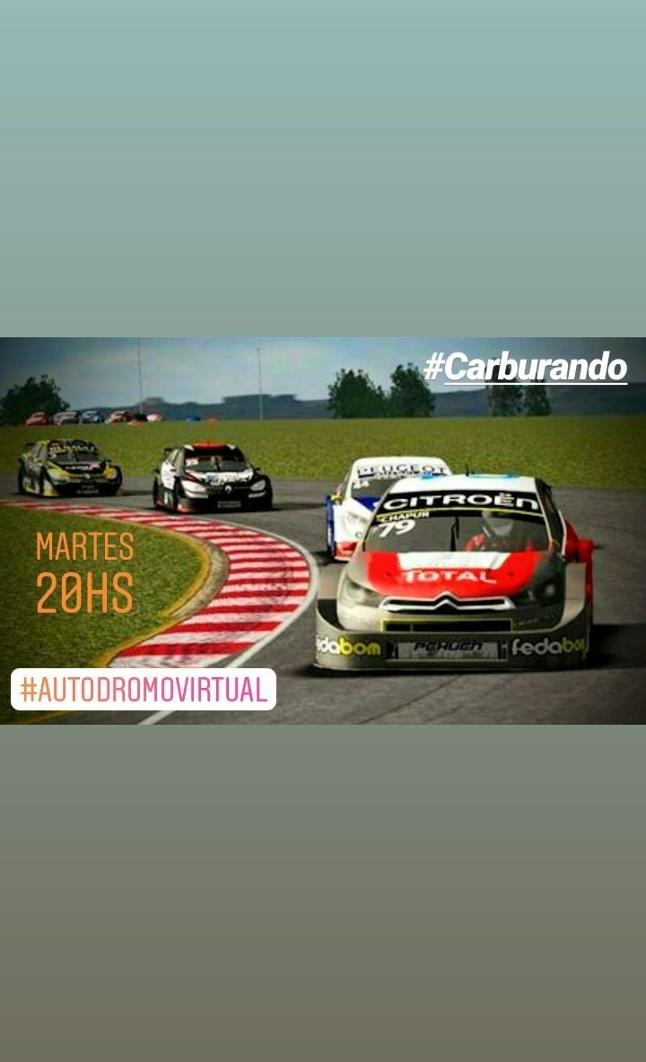CarburandoTV's tweet photo. ⚠ Información ⚠ Hoy a las 20hs se disputará la 3era fecha del Campeonato Carburando de Autódromo Virtual.
.
Miralo por:
👉 https://t.co/S3HlurcJiJ 🖥
.
🏁 #Carburando #AutodromoVirtual #Autos #F1 #Velocidad #Game #Fierreros #Vivo #Cars #Argentina 🏁 https://t.co/bXxeKa0CQQ